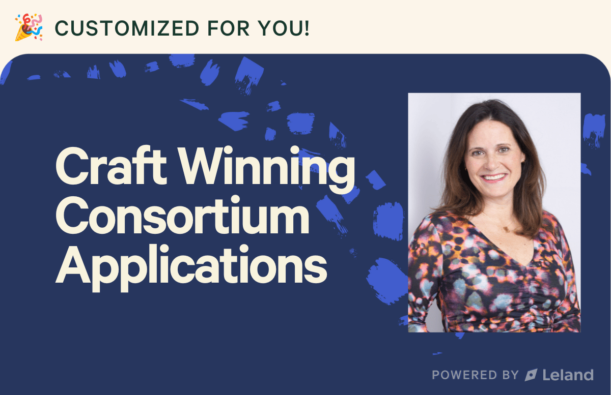 Craft Winning Consortium Applications