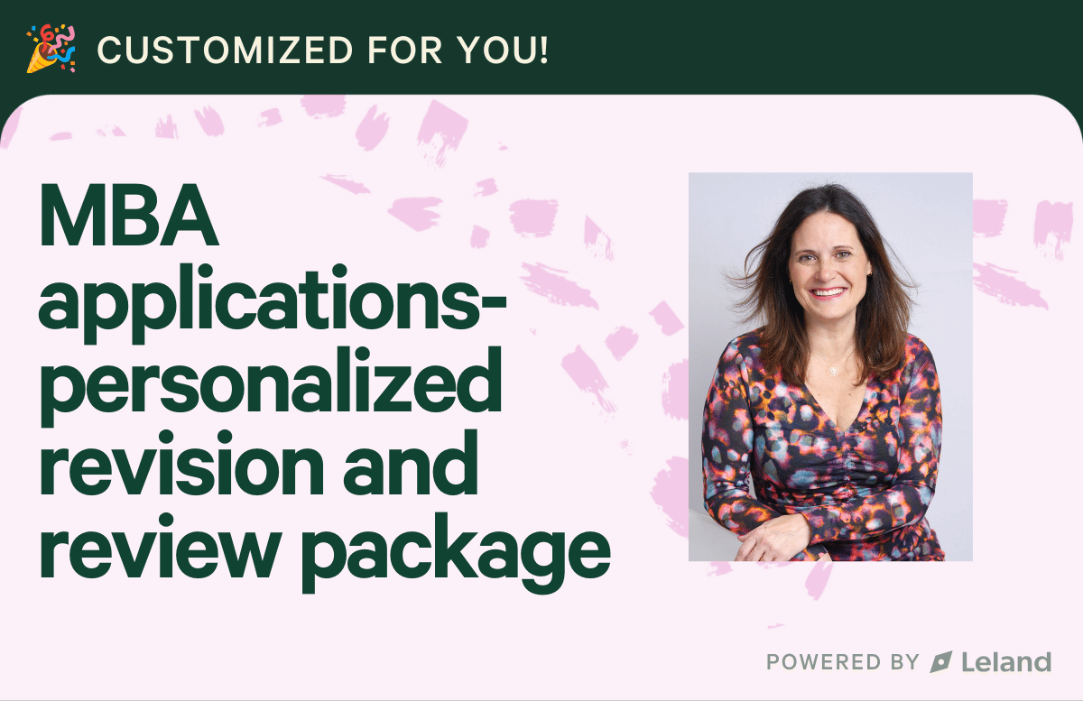 Revision and Review- MBA application package