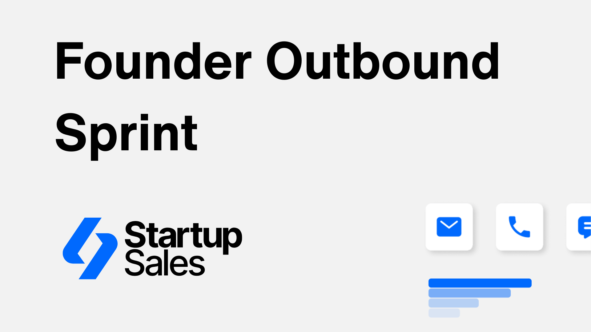 Founder outbound sprint