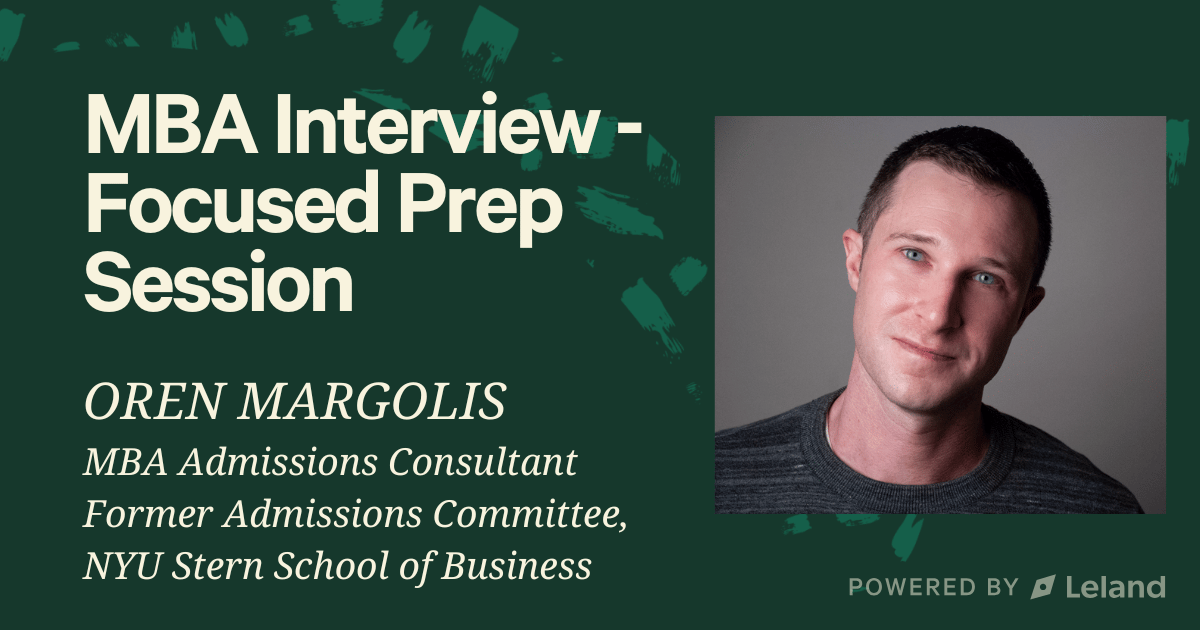 MBA Interview - Focused Prep Session