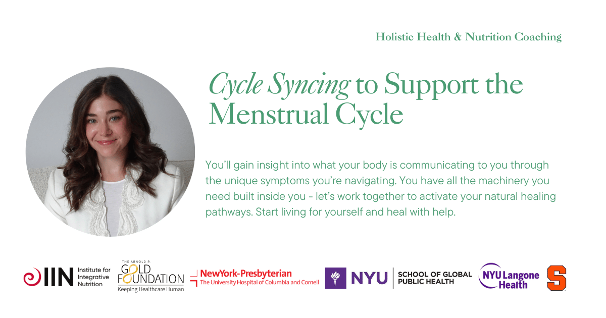 Cycle Syncing: Nutrition & Exercise to Support Women's Health