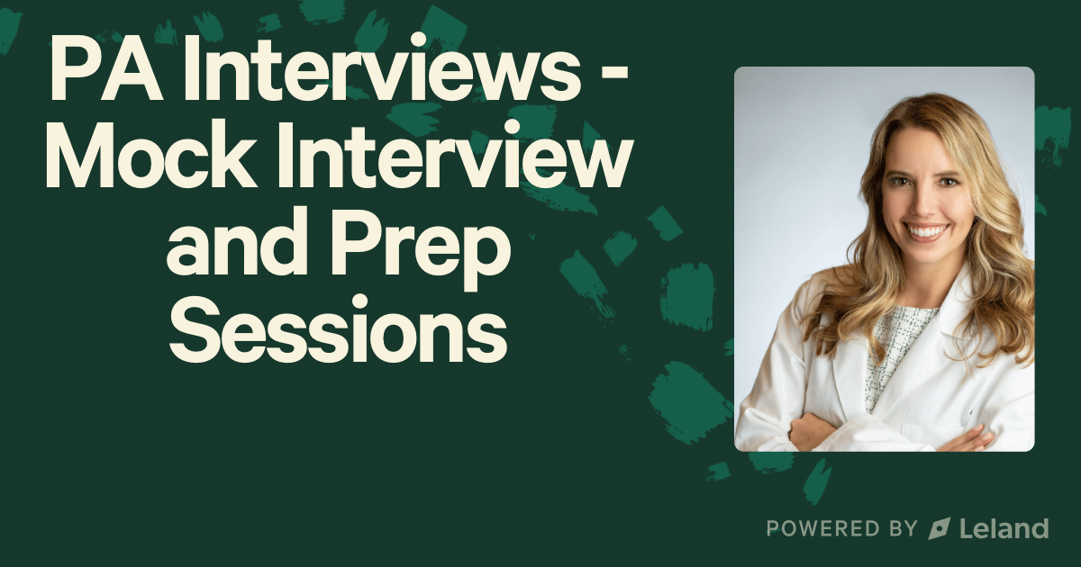 PA Interview - Mock Interview and Prep Sessions