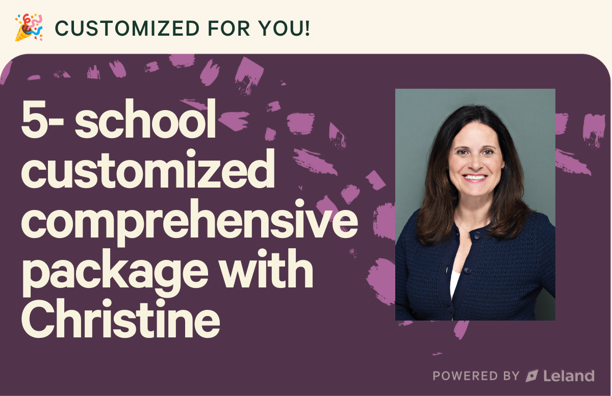 Five school Master's application package 