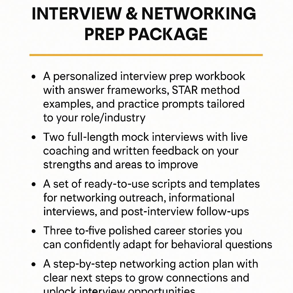 Networking + Interview Prep