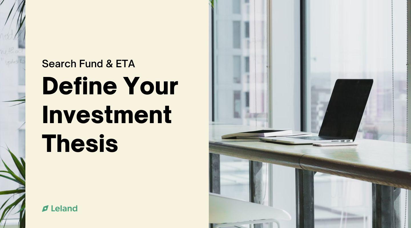 Define Your Investment Thesis