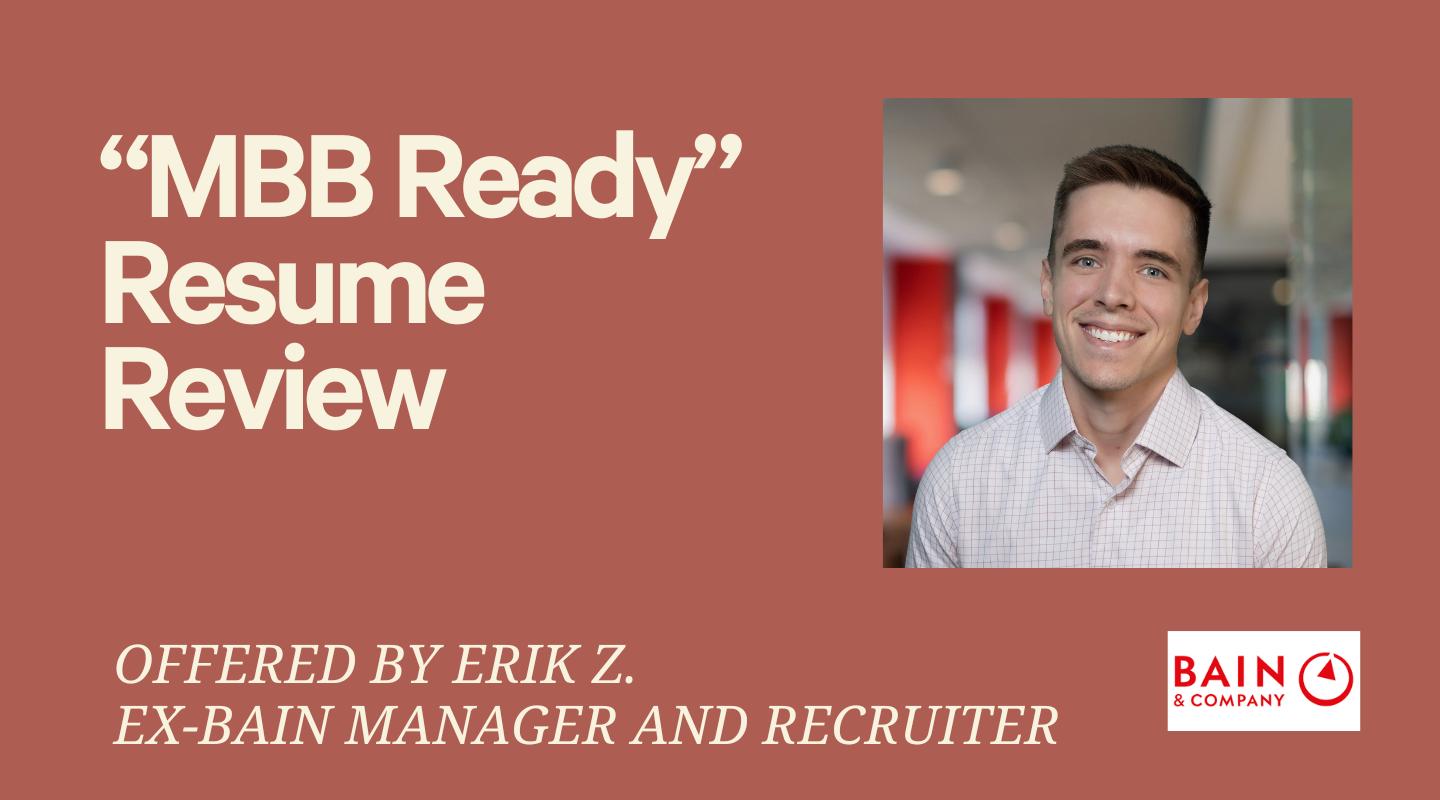 "MBB Ready" Resume Review