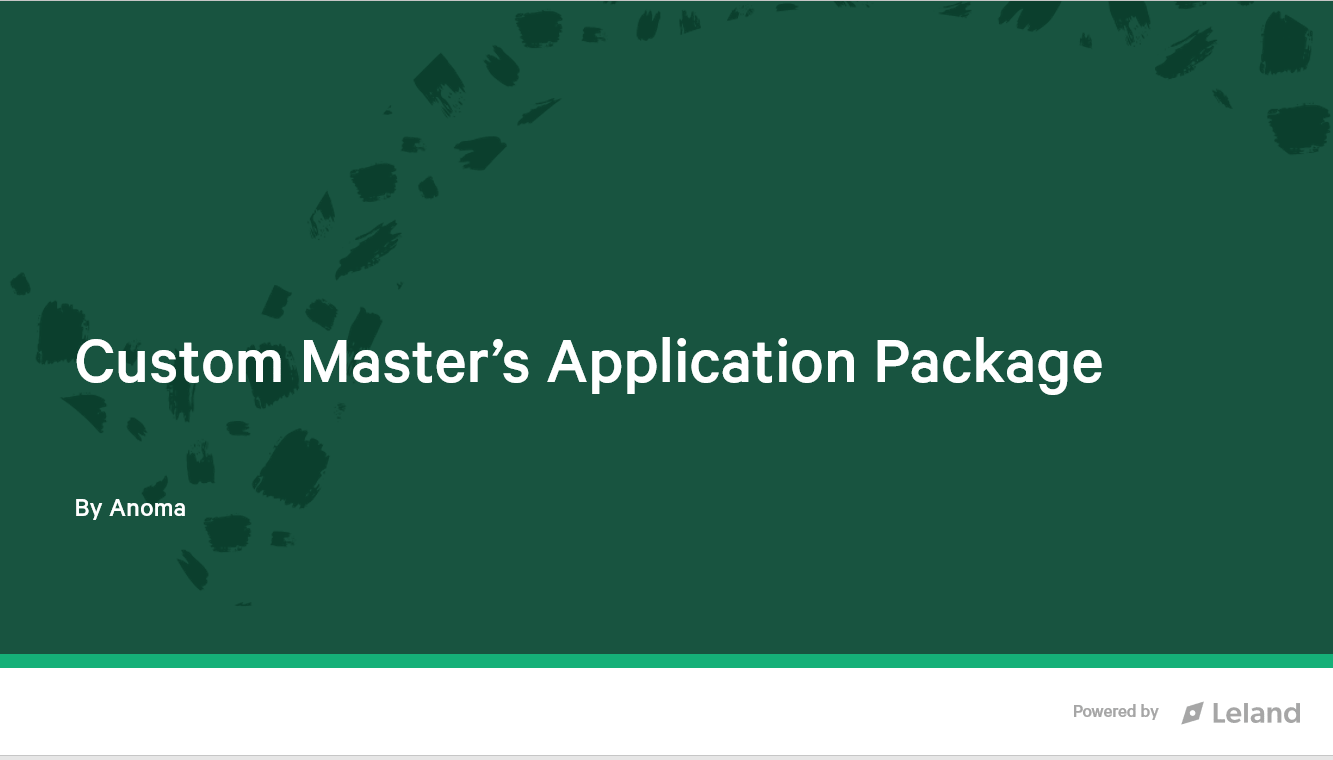 Custom Master's Application