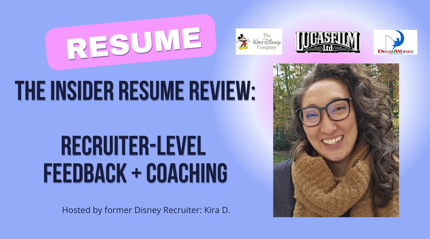 The Insider Resume Review: Recruiter-Level Feedback + Coaching