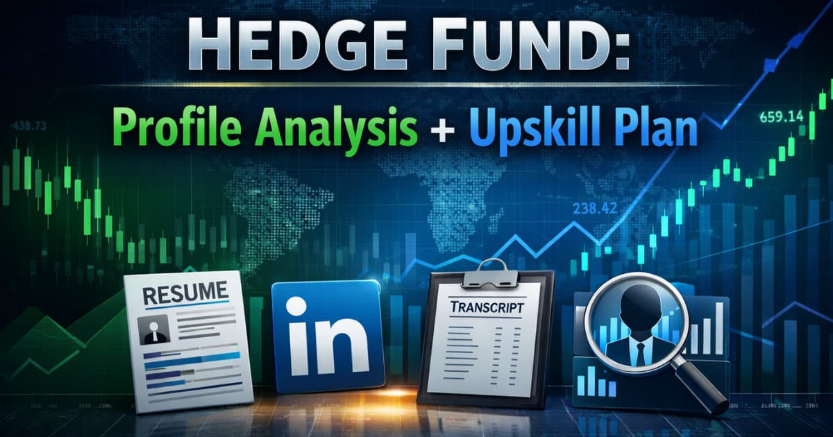 Break into Hedge Funds: Profile Analysis & Upskill Plan