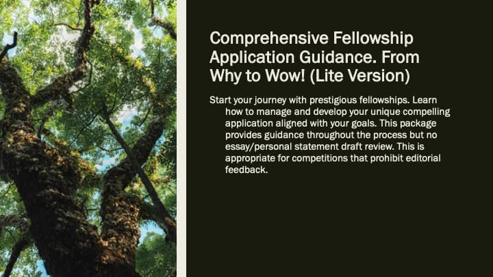 Prestigious Fellowships: From Exploration to Amazing Application (Lite)  
