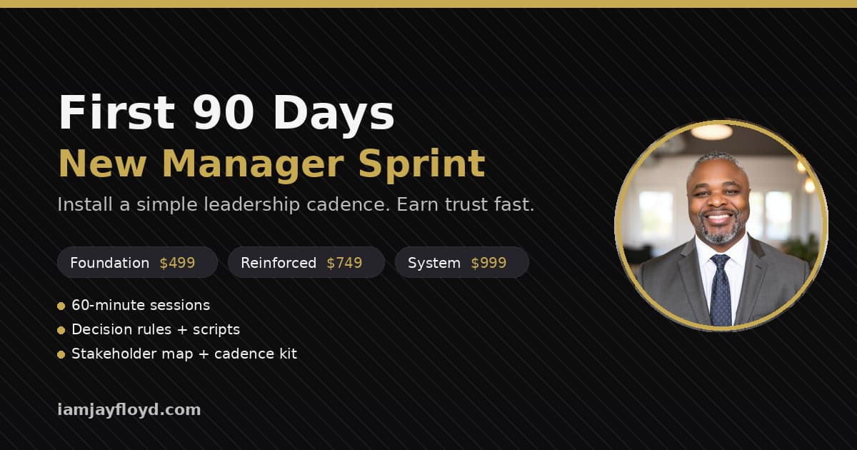 New Manager Sprint: First 90 Days
