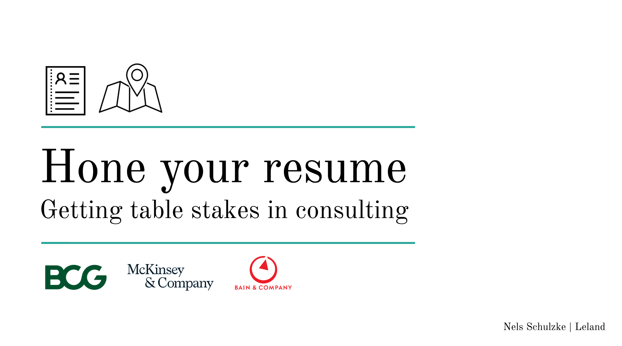 Hone Your Resume — Getting table stakes in consulting