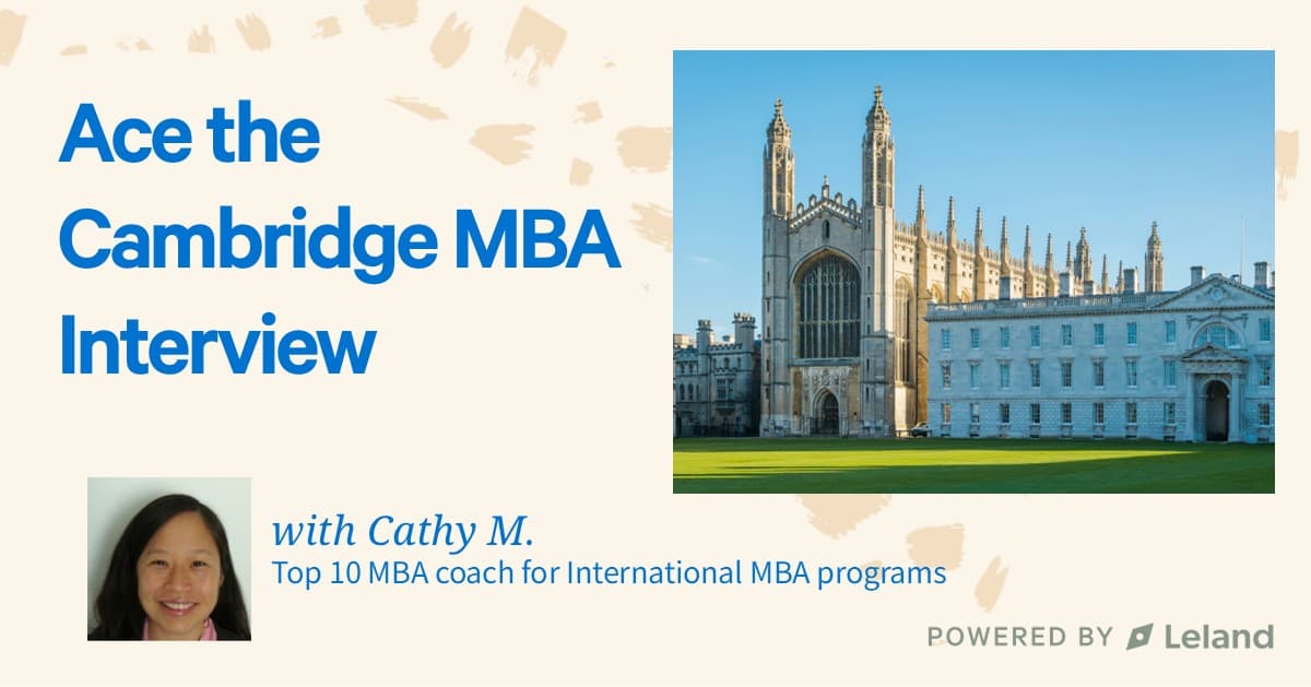 Ace the Cambridge MBA Interview