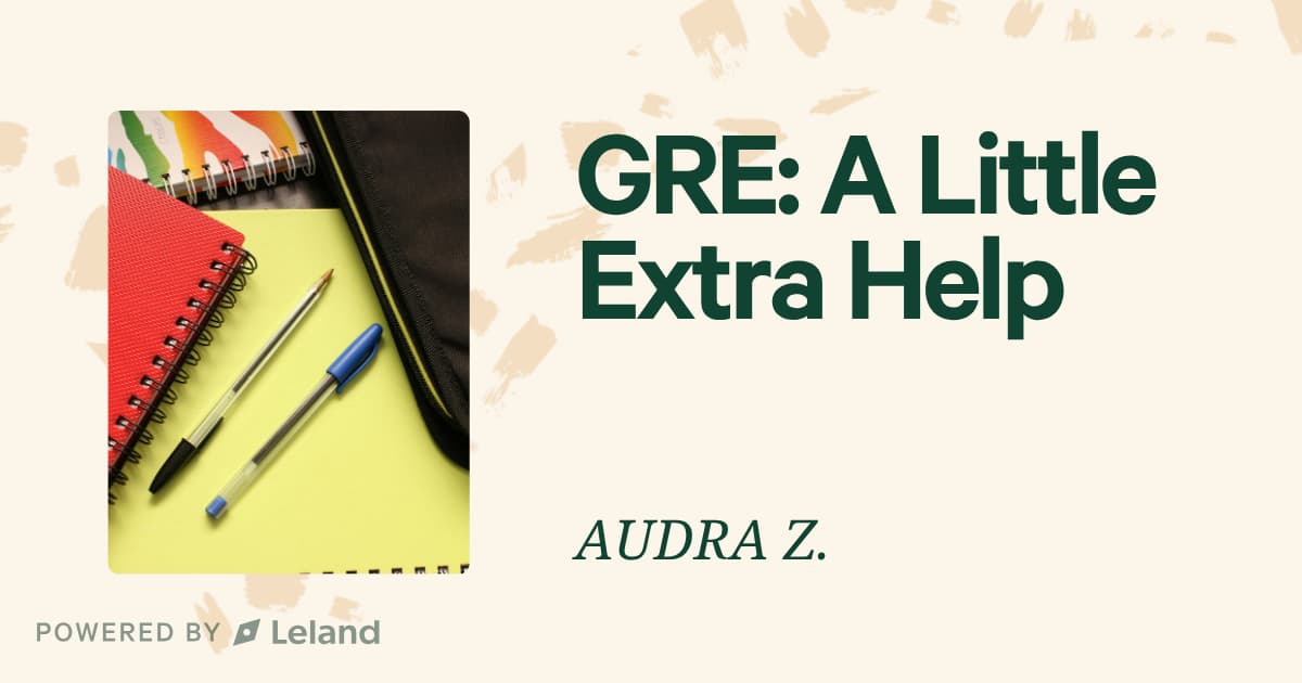GMAT: A Little Extra Help