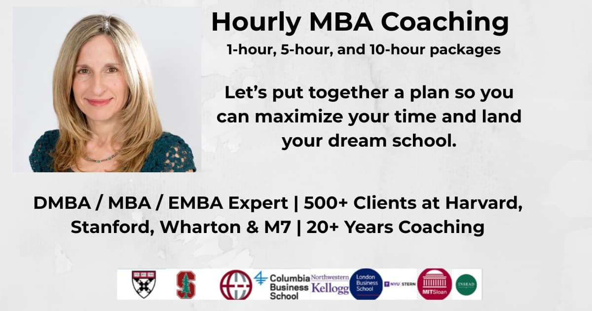 Hourly MBA Application Support - Tailored MBA Coaching