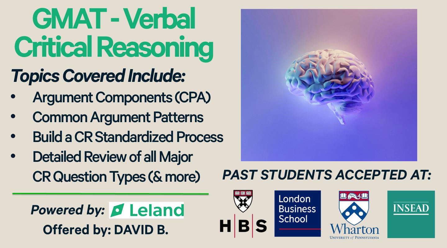 GMAT Critical Reasoning Package (a complete review of Argument Theory)