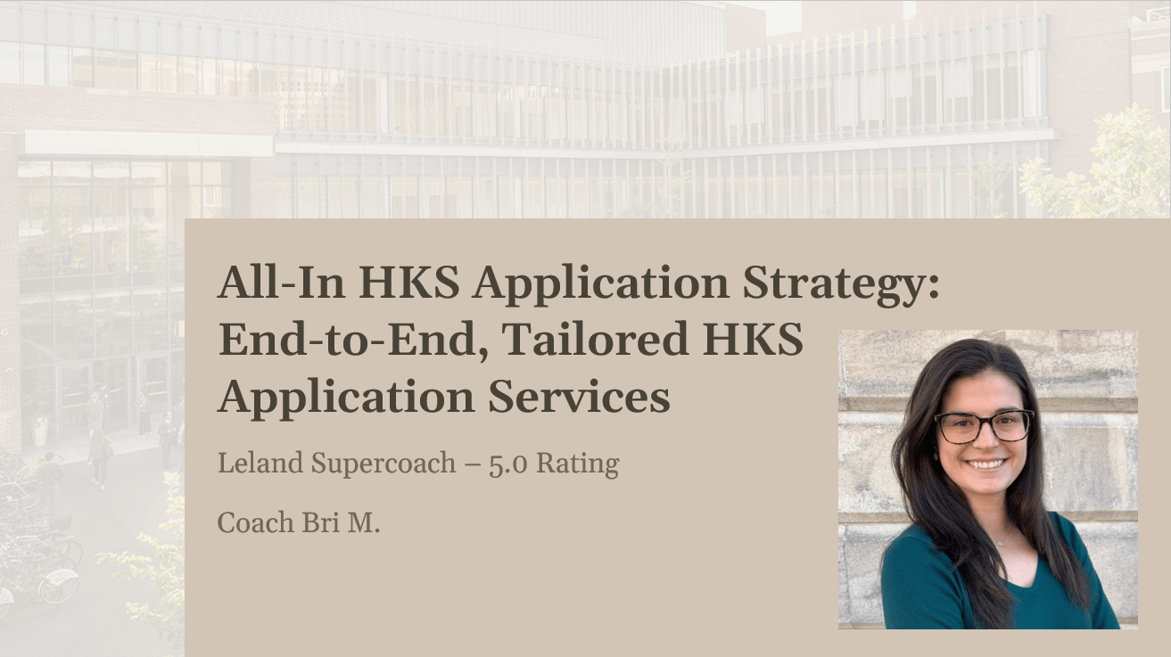 All-in Harvard Kennedy School Application: End-to-End Services
