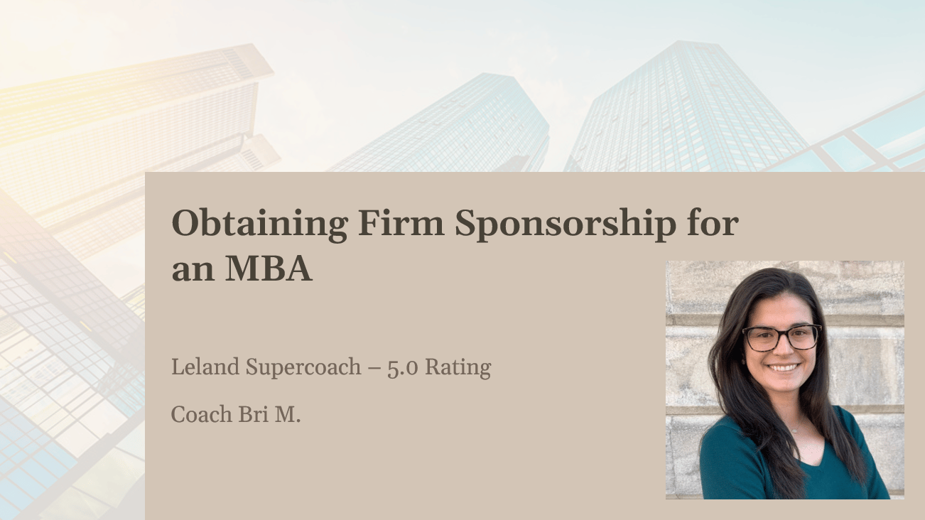 Land a Consulting MBA Sponsorship
