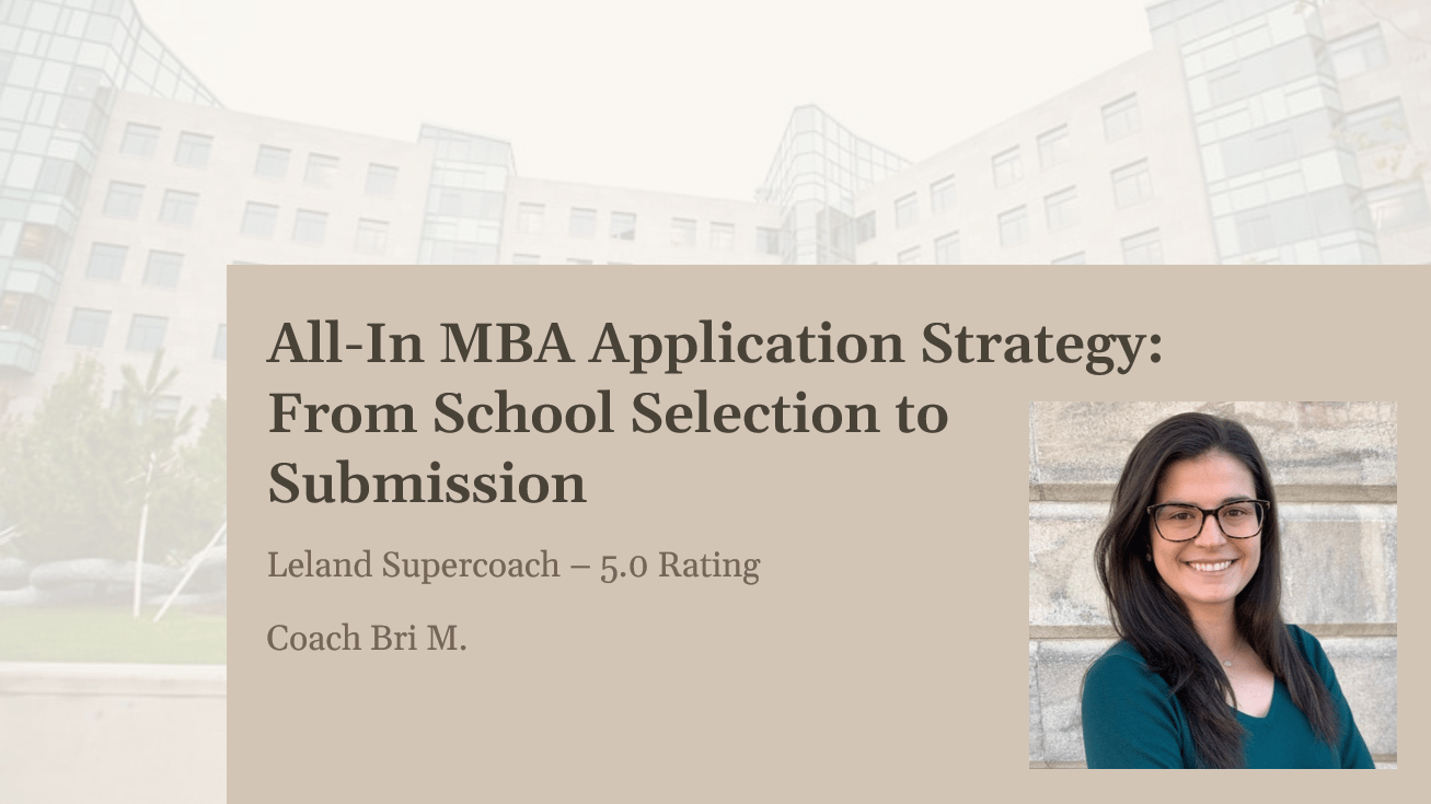 All-in MBA Application Package: From School Selection to Submission