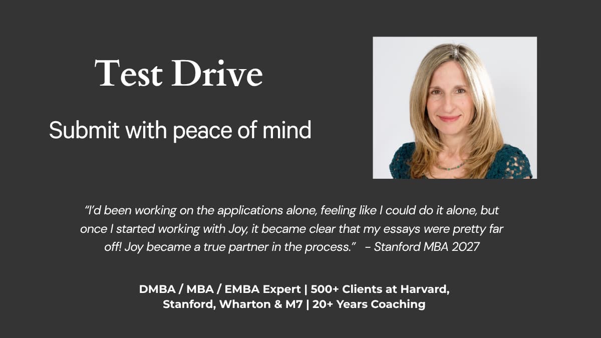 Test Drive - Submit with Peace of Mind