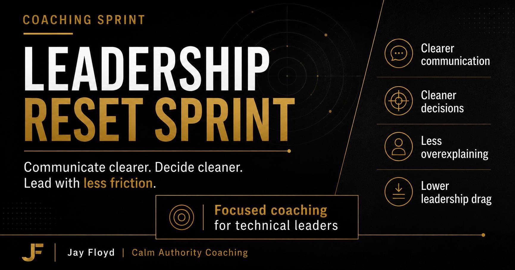 Leadership Reset Sprint for Technical Leaders