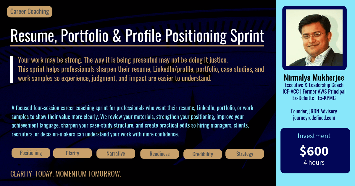 Resume, Portfolio & Profile Positioning Sprint