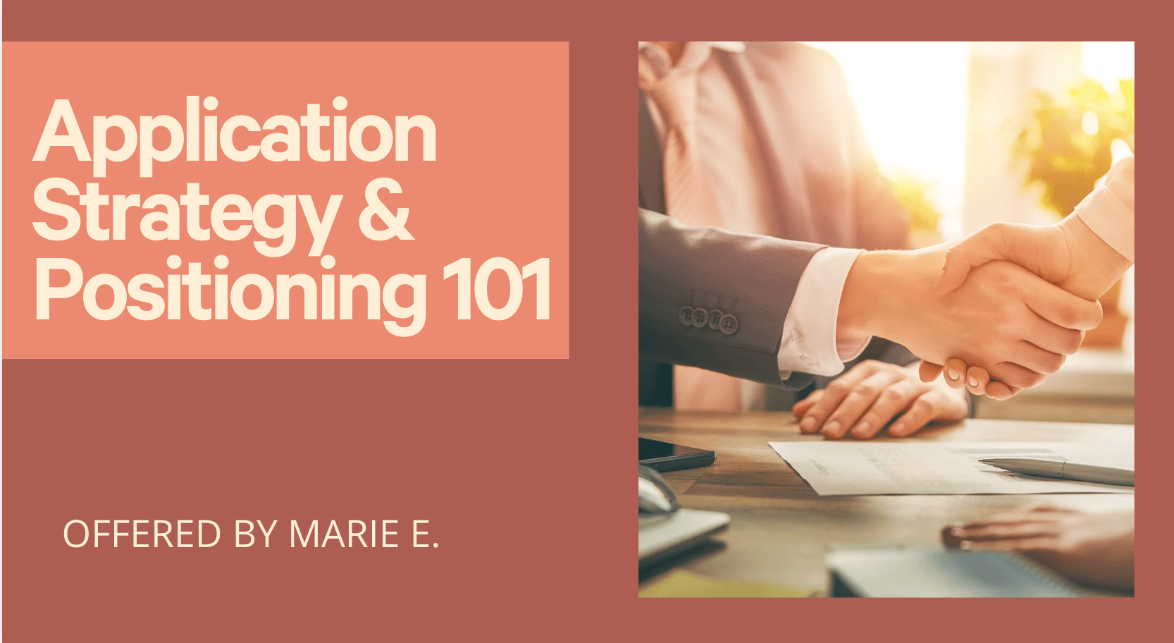 Application Strategy and Positioning 101