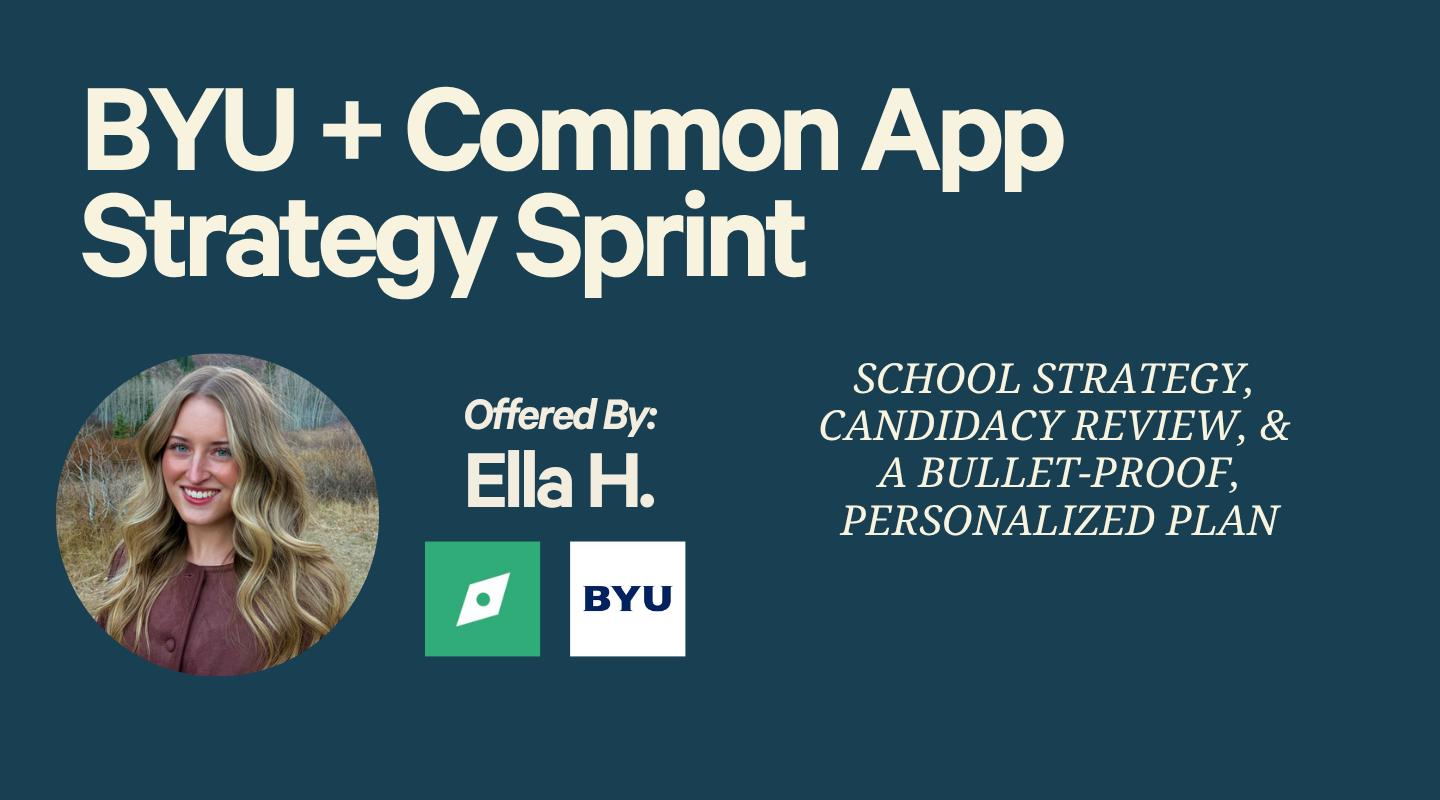BYU + Common App Strategy Sprint