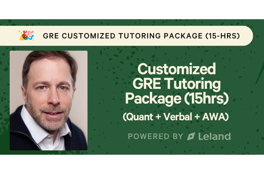 GRE Custom Tutoring Package 
