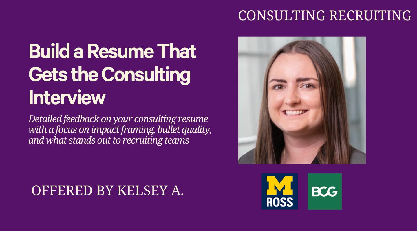 Build a Resume That Gets the Consulting Interview