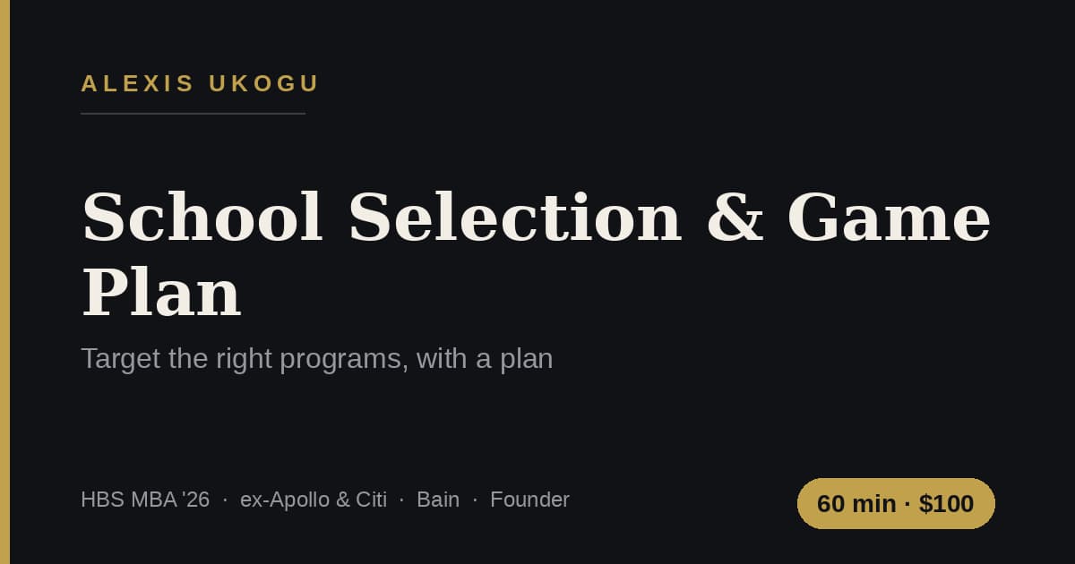 School Selection & Game Plan: Target the Right Programs