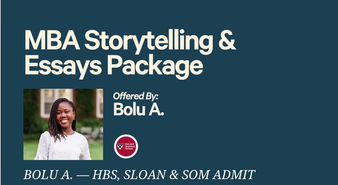 MBA STORYTELLING & ESSAYS PACKAGE
