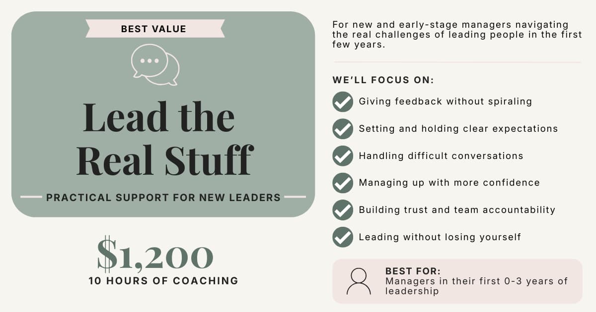 Lead the Real Stuff: Practical Support for New Leaders