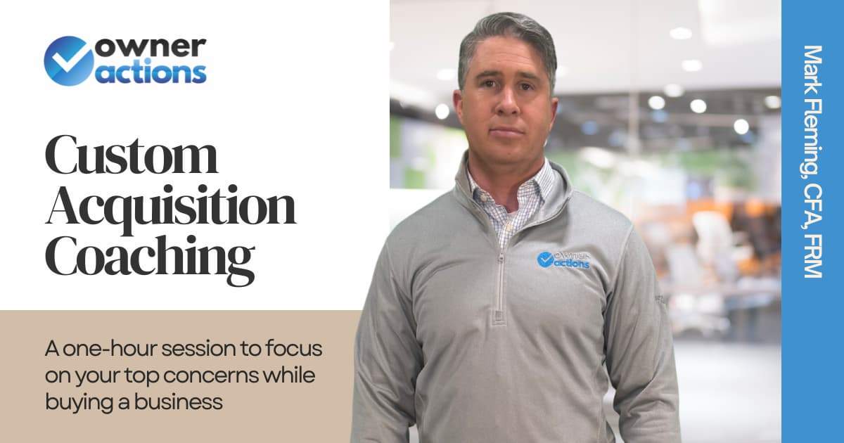 Custom Acquisition Coaching - Buying a Business Q&A