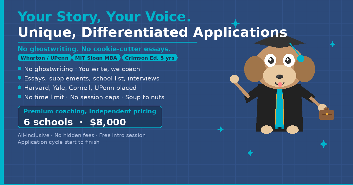 Your story, your voice. Unique differentiated applications| MIT Sloan/UPenn