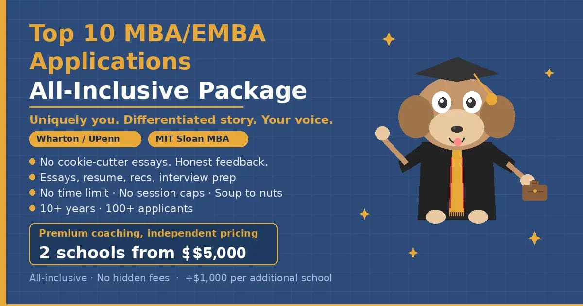 All-Inclusive MBA App Strategy: Your Story, Your Voice. MIT Sloan+Wharton 