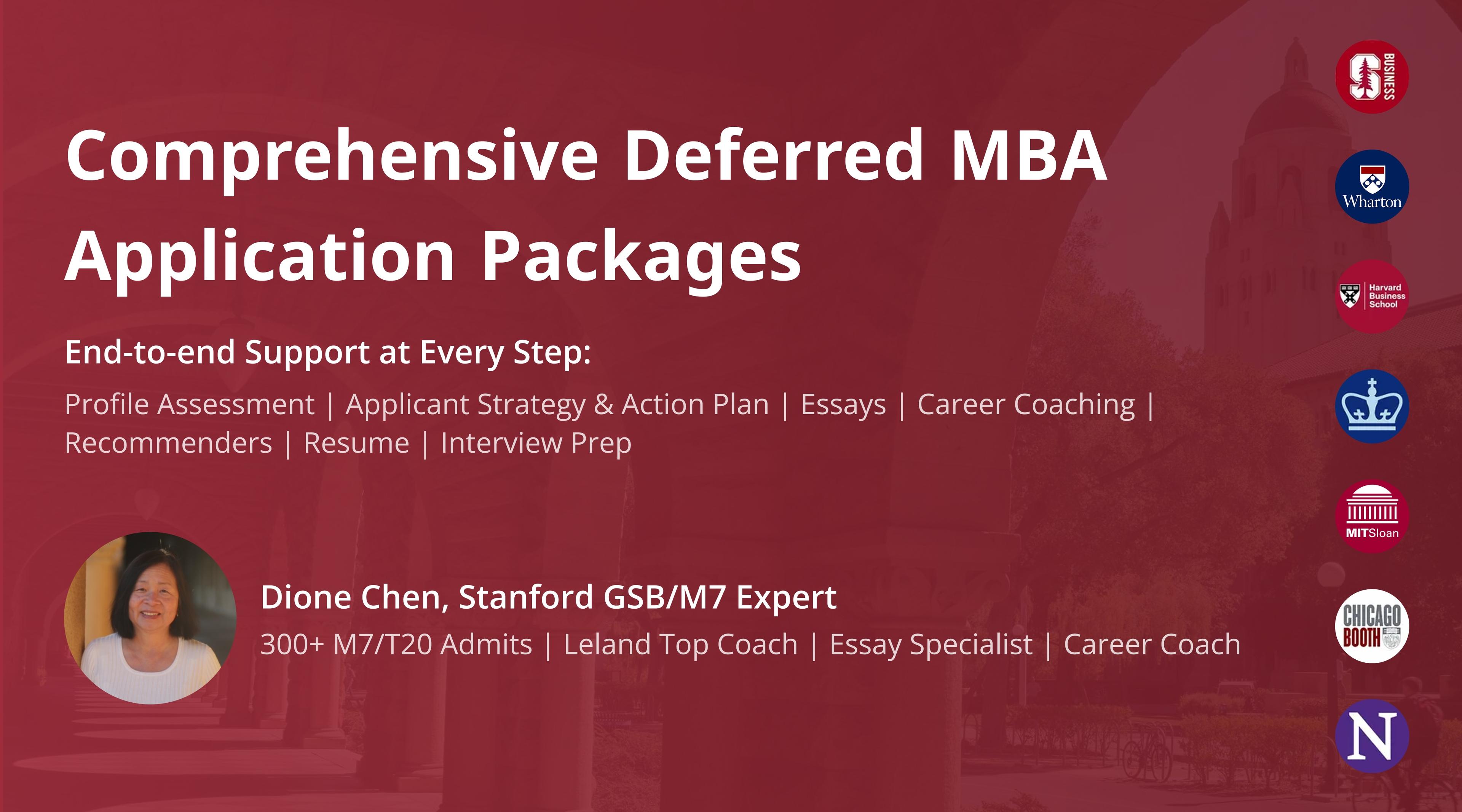 Comprehensive Deferred MBA Application Packages