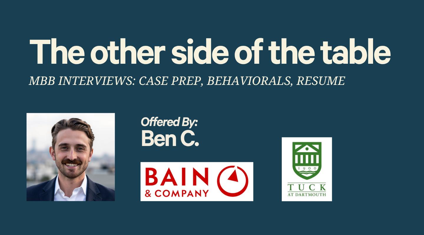 The other side of the table — case prep with a former Bain interviewer