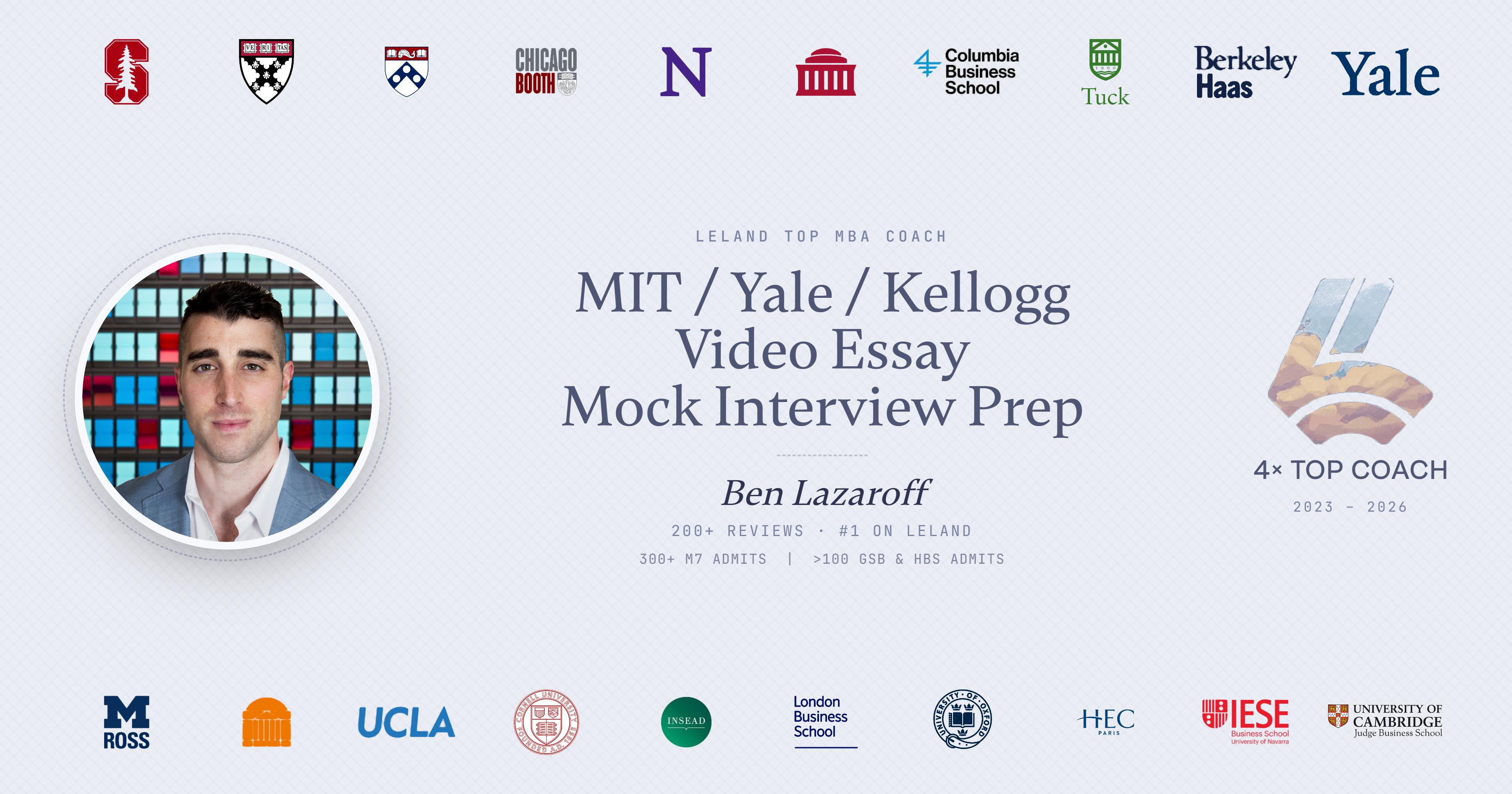 MBA Essay Video Review Package