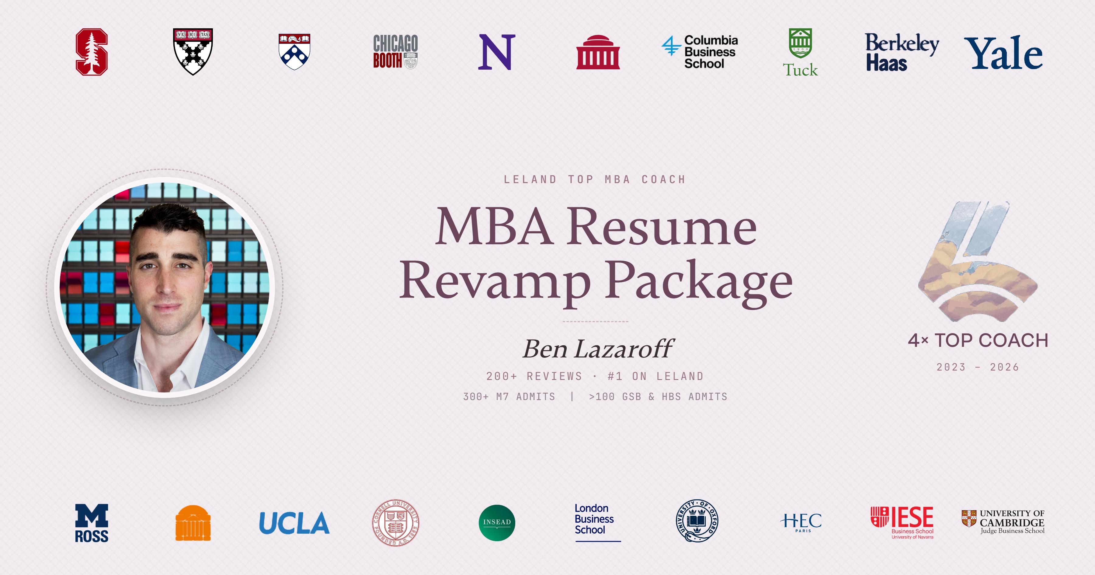 MBA Resume Revamp Package