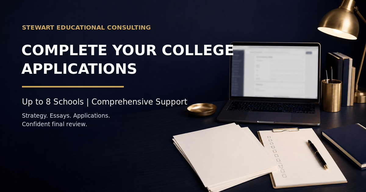 Complete Your College Applications: Up to 8 Schools