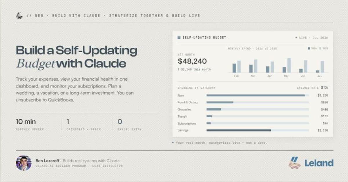 Build a Self-Updating Personal Budget with Claude