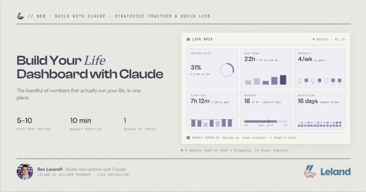 Build Your Life Dashboard with Claude
