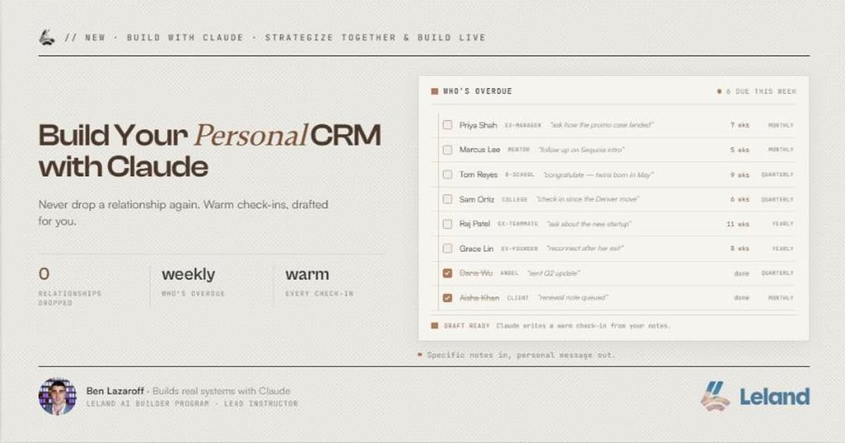 Build Your Personal CRM with Claude