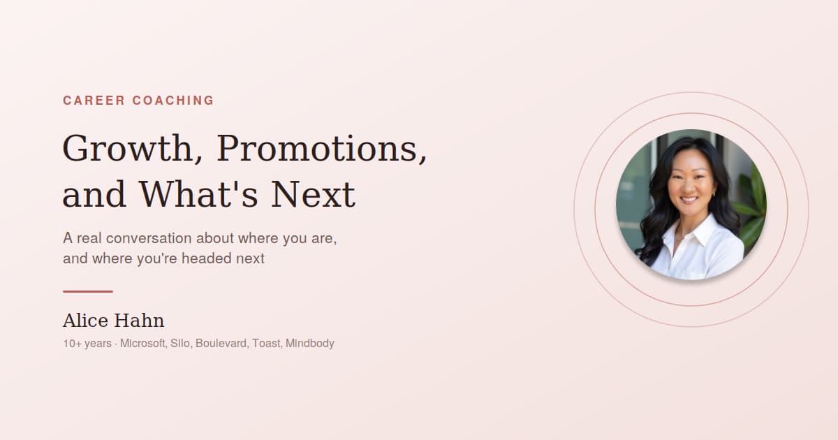Design Career Coaching: Growth, Promotions, and What's Next.
