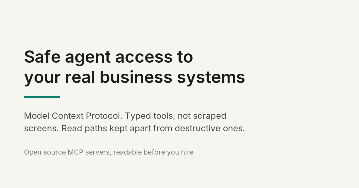 Connect Claude, ChatGPT, or any Agent safely to your internal tools