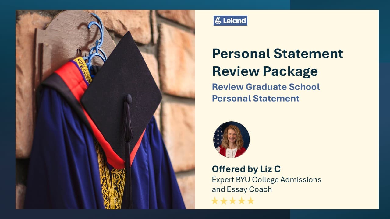 Graduate School Personal Statement Review Package