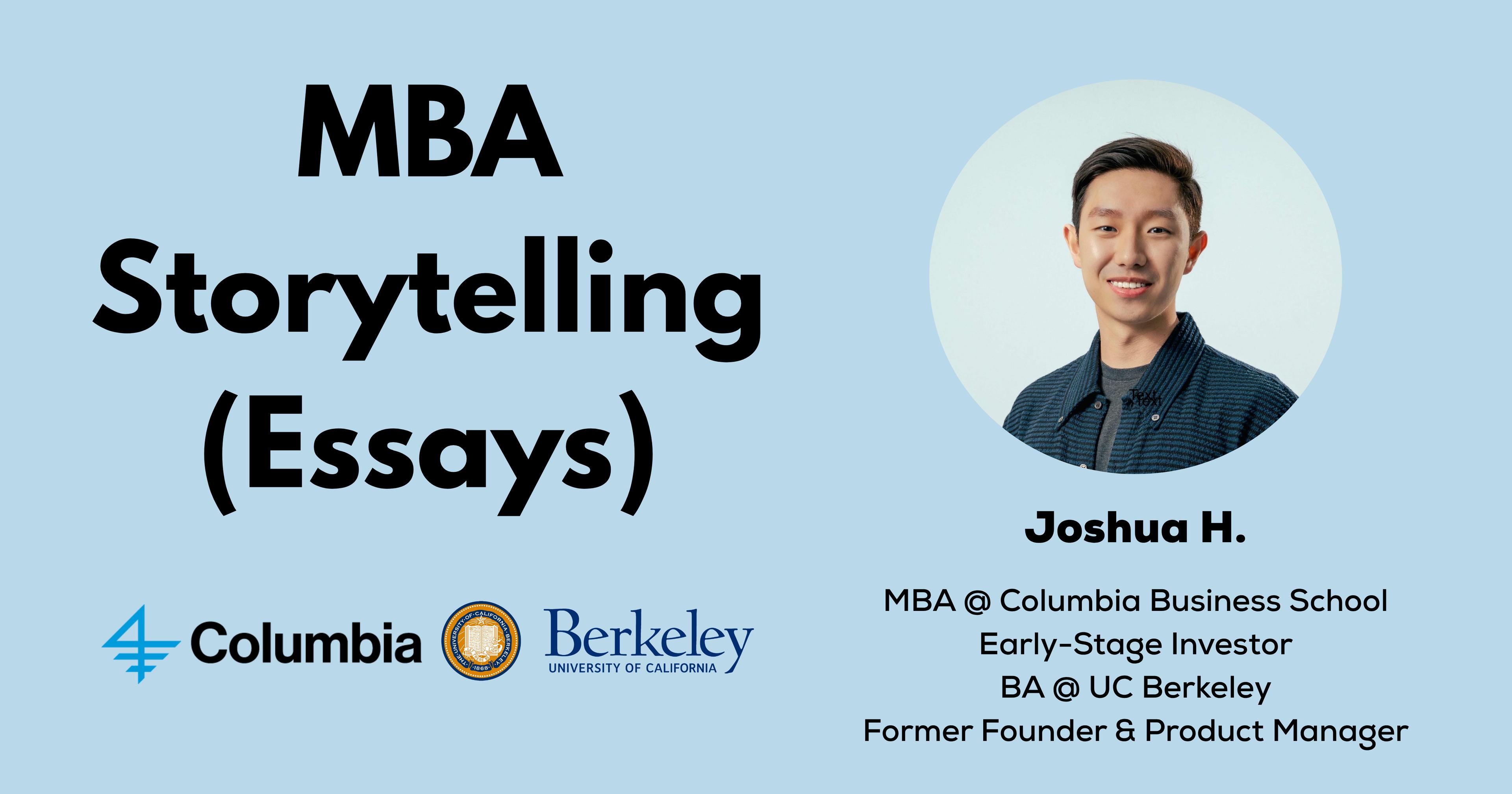 MBA Storytelling (Essay Specific Support)