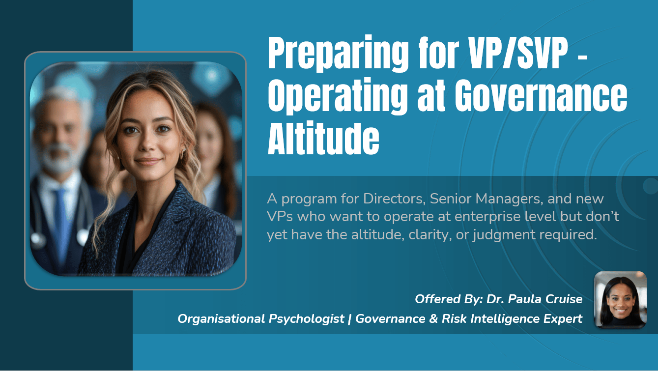 Preparing for VP/SVP - Operating at Governance Altitude