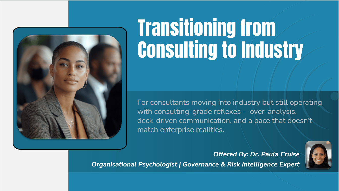 Transitioning from Consulting to Industry